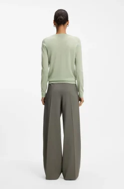 Slim-fit crew-neck sweater in merino wool