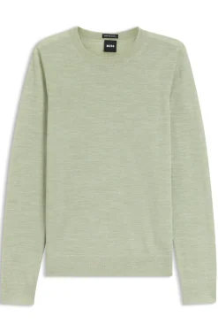 Slim-fit crew-neck sweater in merino wool