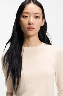 Slim-fit crew-neck sweater in merino wool
