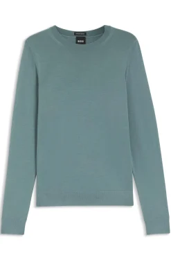 Slim-fit crew-neck sweater in merino wool