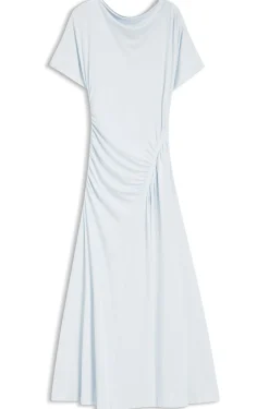 Slim-fit dress with gathered details