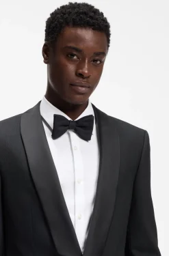 Slim-fit evening suit in stretch twill