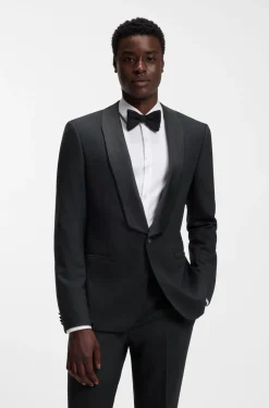 Slim-fit evening suit in stretch twill