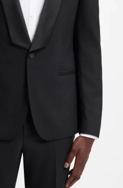 Slim-fit evening suit in stretch twill