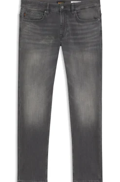 Slim-fit grey jeans in flexible soft-motion denim