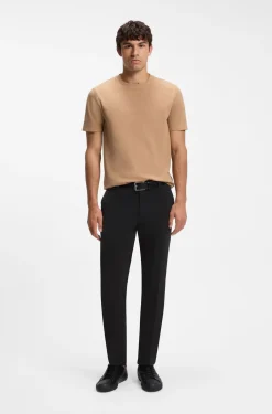 Slim-fit heritage trousers in stretch cotton