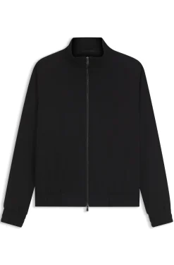 Slim-fit jacket in cotton-blend ponte jersey