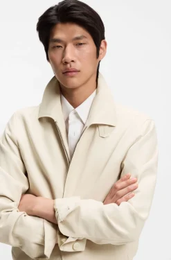 Slim-fit jacket in linen