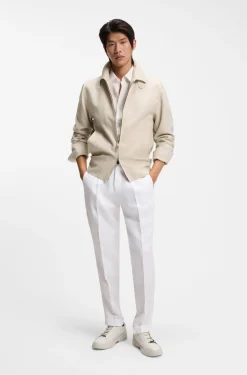 Slim-fit jacket in linen