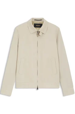 Slim-fit jacket in linen