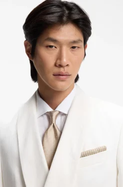 Slim-fit jacket in linen twill