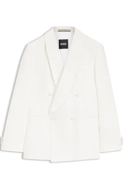 Slim-fit jacket in linen twill