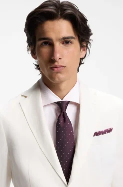 Slim-fit jacket in micro-pattern cloth