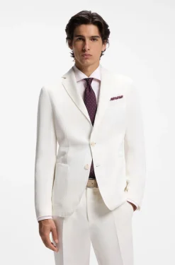 Slim-fit jacket in micro-pattern cloth