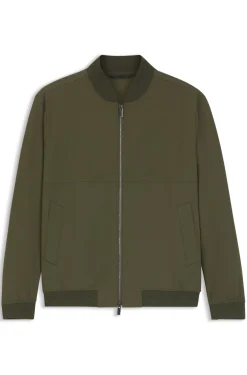Slim-fit jacket in micro-patterned stretch fabric