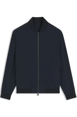 Slim-fit jacket in micro-patterned stretch fabric