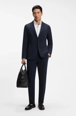 Slim-fit jacket in performance-stretch jersey