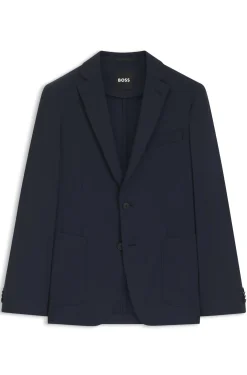 Slim-fit jacket in performance-stretch jersey