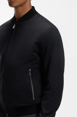 Slim-fit jacket in performance-stretch jersey