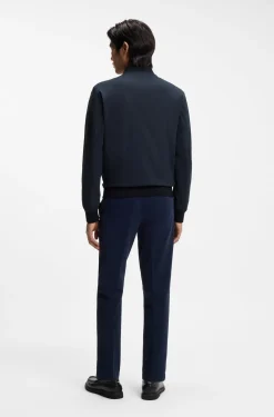Slim-fit jacket in performance-stretch jersey