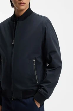 Slim-fit jacket in performance-stretch jersey