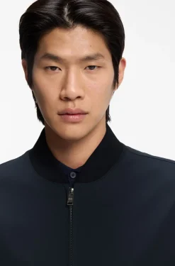 Slim-fit jacket in performance-stretch jersey