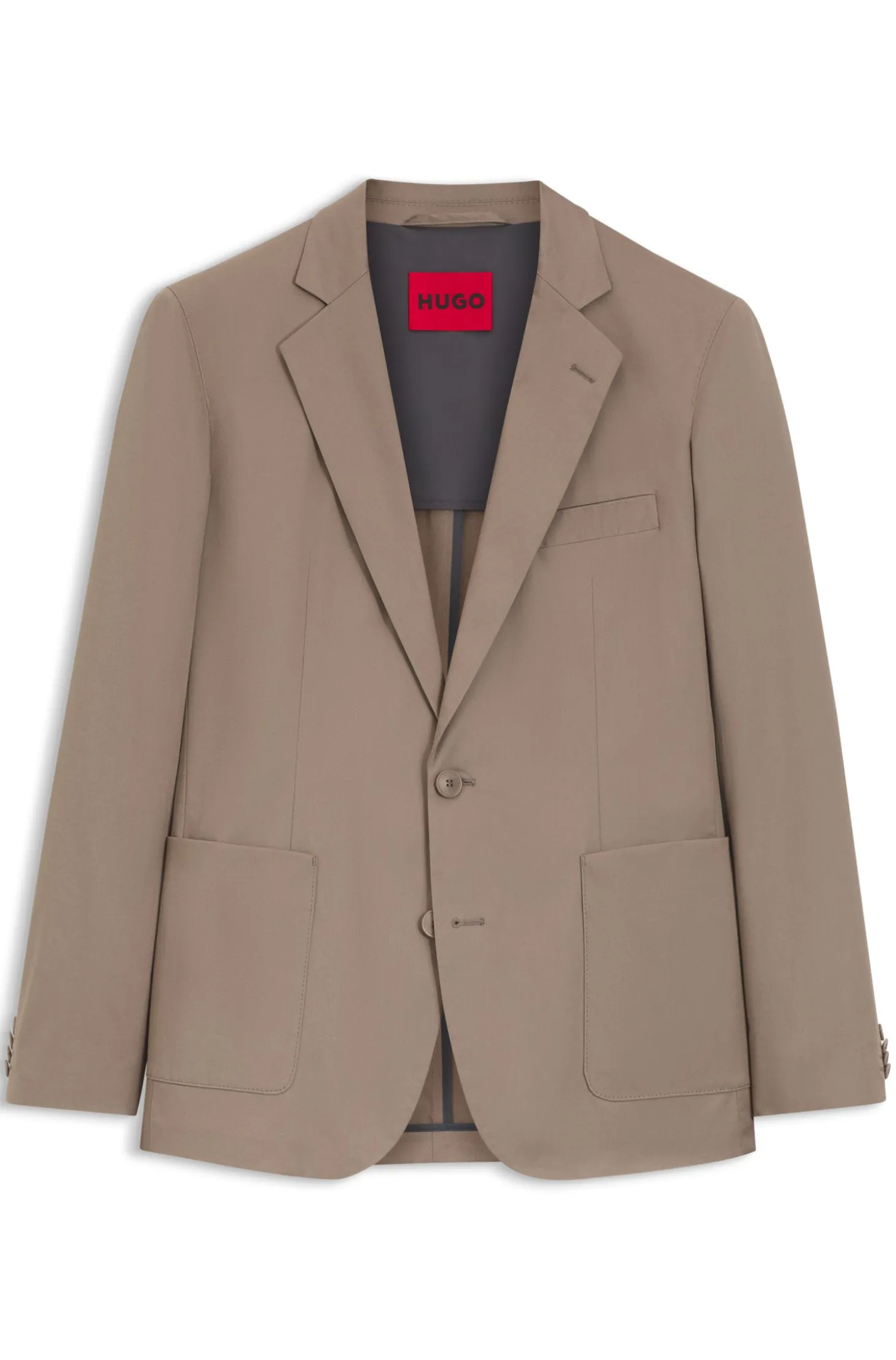 Slim-fit jacket in stretch cotton