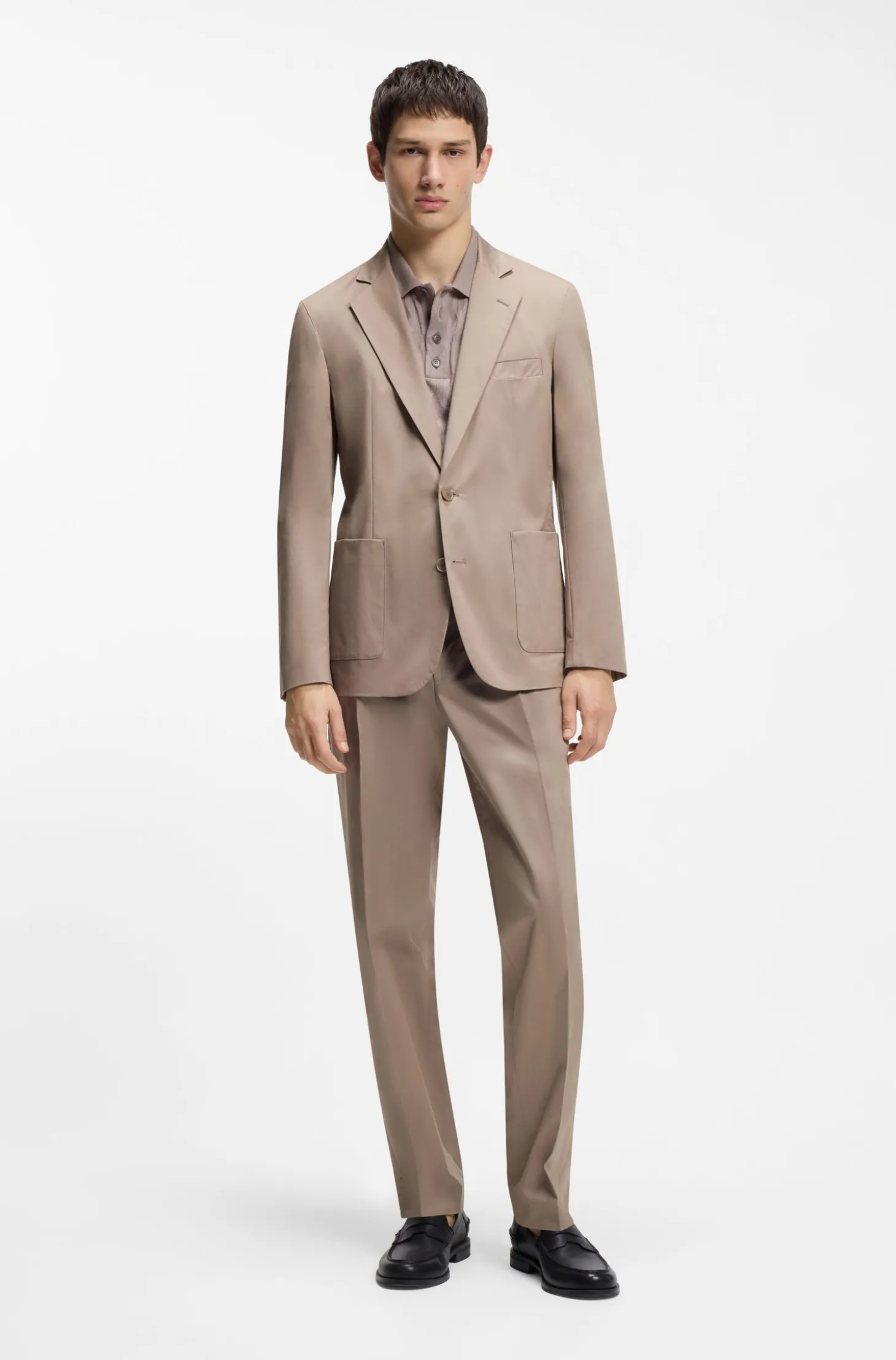 Slim-fit jacket in stretch cotton