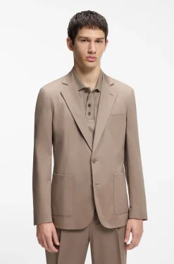 Slim-fit jacket in stretch cotton
