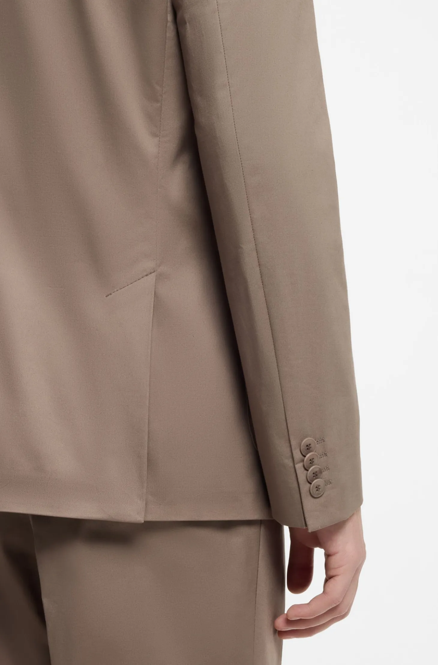 Slim-fit jacket in stretch cotton