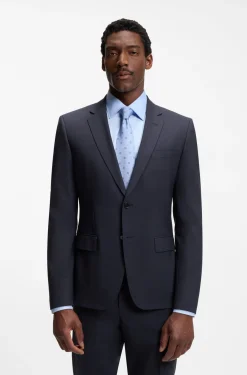 Slim-fit jacket in stretch wool
