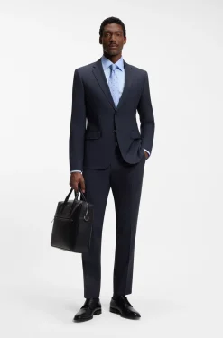 Slim-fit jacket in stretch wool