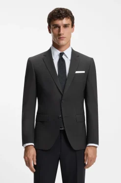 Slim-fit jacket in stretch wool