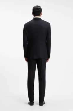 Slim-fit jacket in virgin wool and cashmere