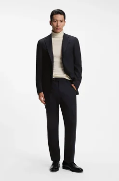 Slim-fit jacket in virgin wool and cashmere