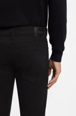 Slim-fit jeans in black stretch denim