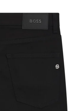 Slim-fit jeans in black stretch denim