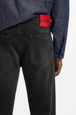 Slim-fit jeans in black stretch denim