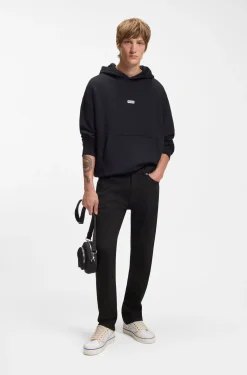 Slim-fit jeans in black stretch denim