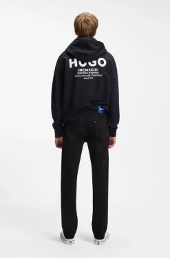 Slim-fit jeans in black stretch denim