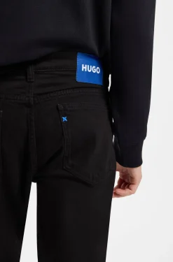 Slim-fit jeans in black stretch denim