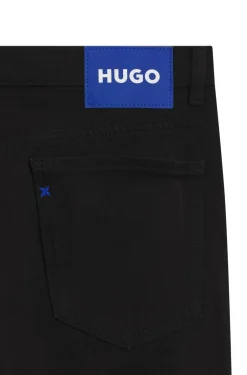 Slim-fit jeans in black stretch denim