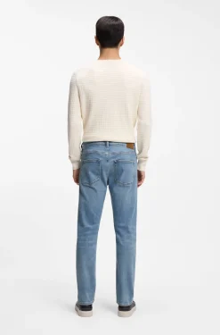 Slim-fit jeans in blue performance-stretch denim