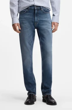 Slim-fit jeans in blue stretch denim
