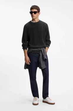 Slim-fit jeans in dark-blue stretch denim