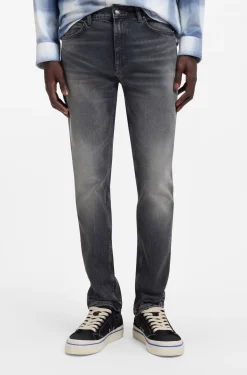 Slim-fit jeans in grey stretch denim