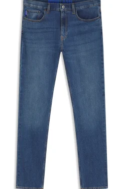 Slim-fit jeans in mid-blue stretch denim