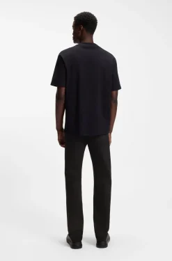Slim-fit jeans in super-black stretch denim