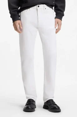 Slim-fit jeans in white stretch denim