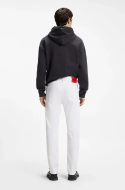 Slim-fit jeans in white stretch denim